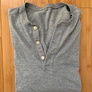 J.Crew gray long-sleeve henley